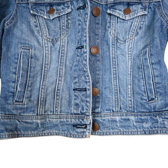 American Eagle Womens S Denim Jean Jacket - Picture 5 of 9